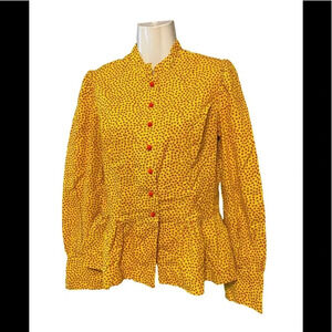 Vintage Button Down Novelty Heart Print Shirt